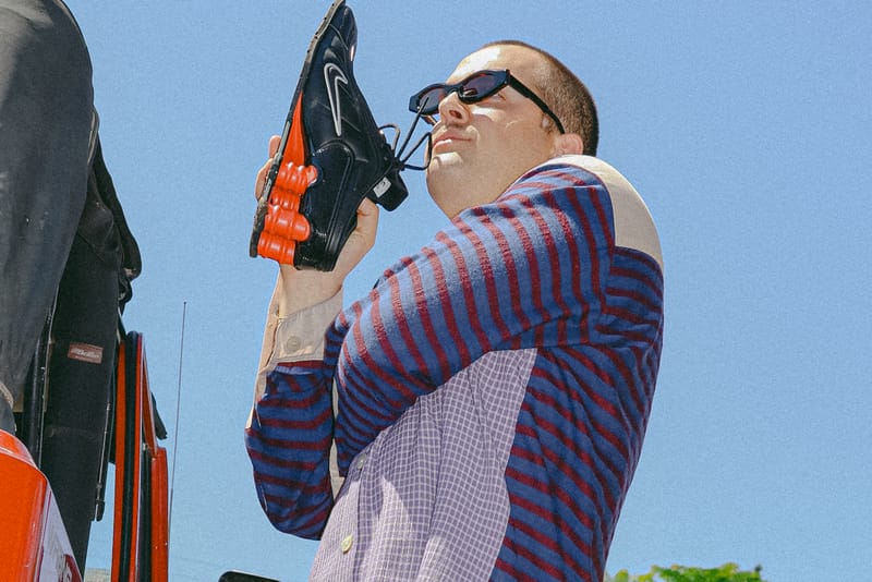 Chris Klemens and the Martine Rose x Nike Shox MR4 “Black Comet Red” for Hypebeast’s Sole Mates