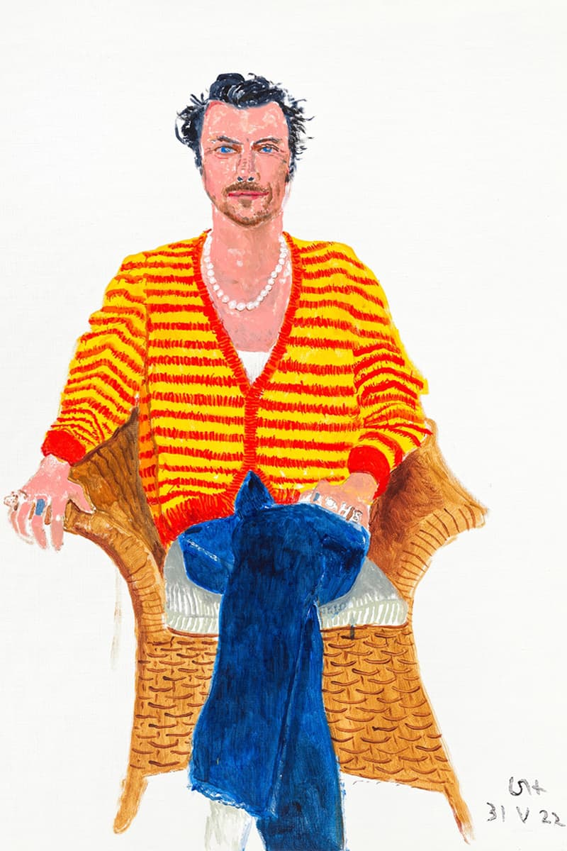 David Hockney Portrait Painting Harry Styles Art