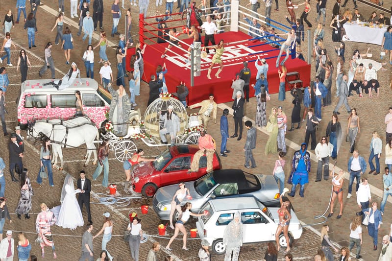 Diesel's Fall 2023 "Find the D" Campaign Is a Denim-Drenched Game of 'Where's Waldo?'