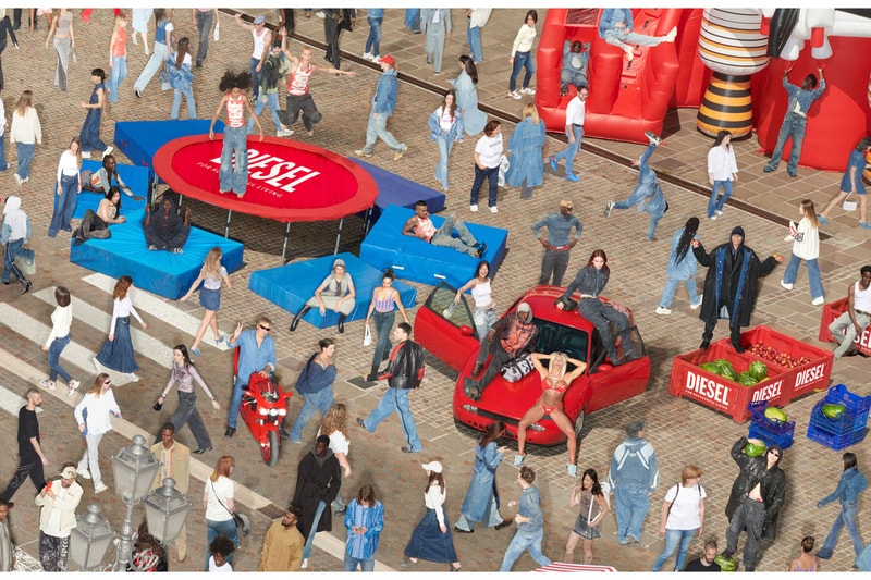 Diesel's Fall 2023 "Find The D" Campaign Is a Denim-Drenched Game of 'Where's Waldo?'