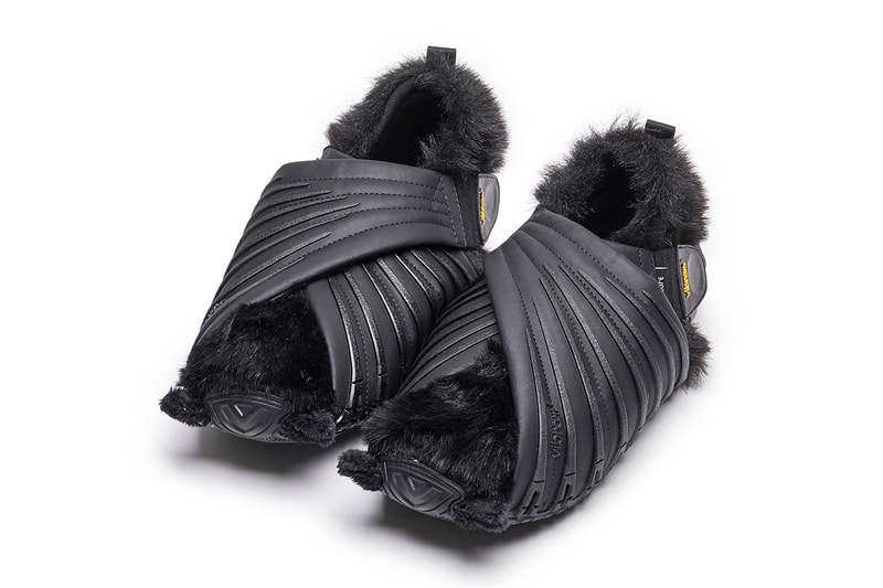 doublet x SUICOKE x Vibram Furoshiki Futon-Lo The Bat Black Brown Colorway Conceptual Runway Sneaker FW23 Release Information