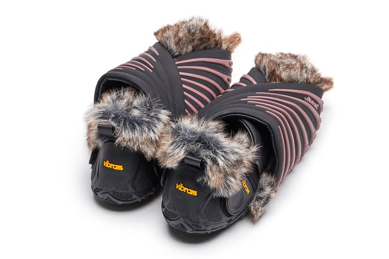 doublet x SUICOKE x Vibram Furoshiki Futon-Lo The Bat Black Brown Colorway Conceptual Runway Sneaker FW23 Release Information