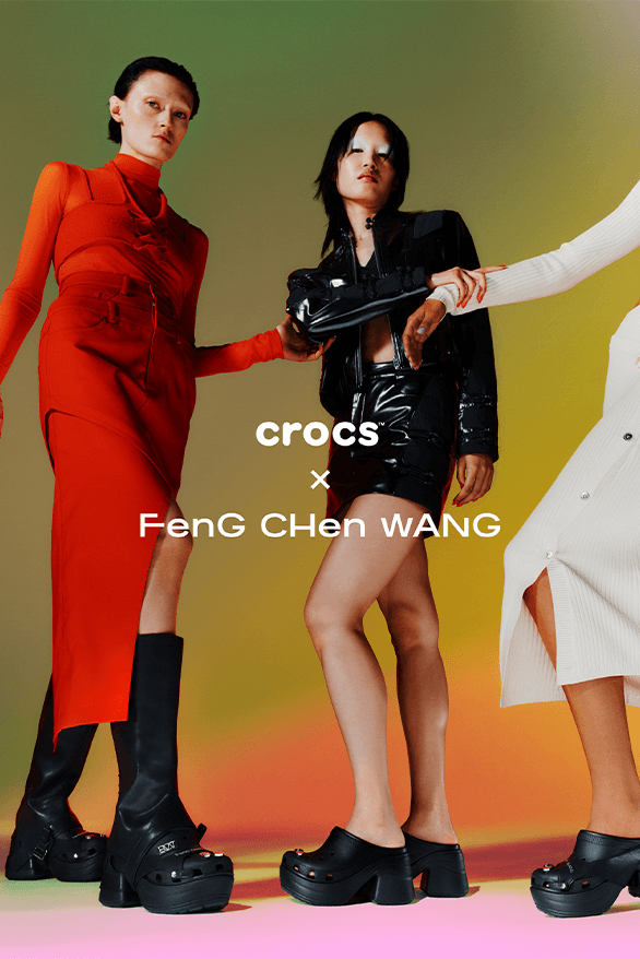 Feng Chen Wang Crocs Collaboration London uk china designer menswear womenswear footwear