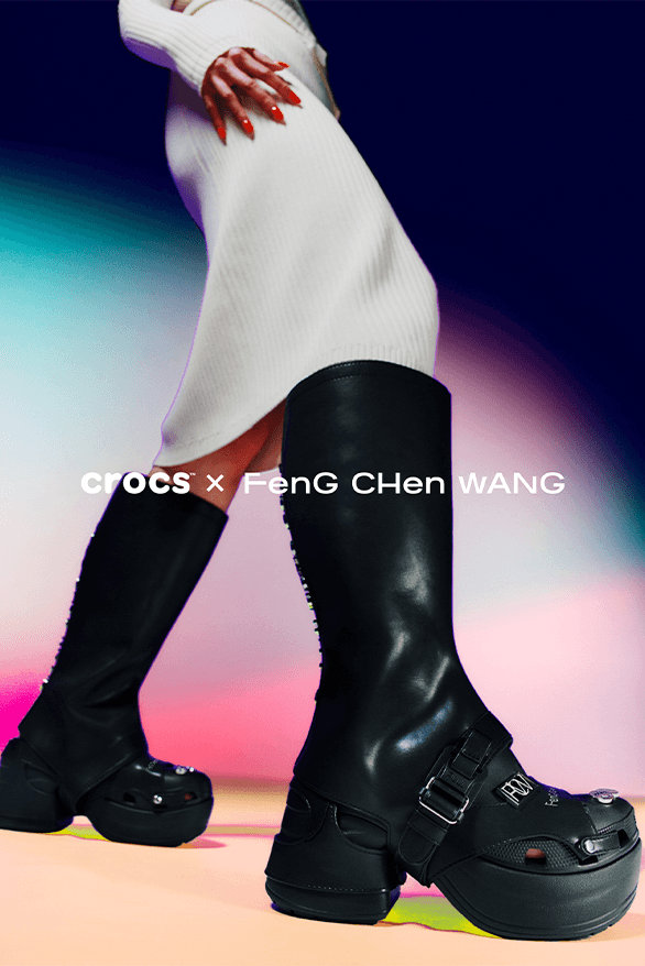 Feng Chen Wang Crocs Collaboration London uk china designer menswear womenswear footwear