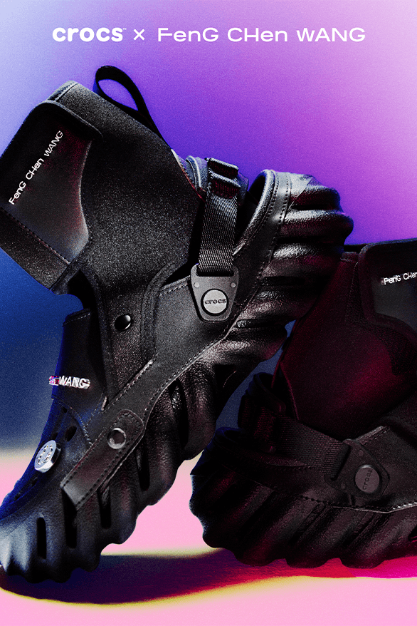 Feng Chen Wang Crocs Collaboration London uk china designer menswear womenswear footwear