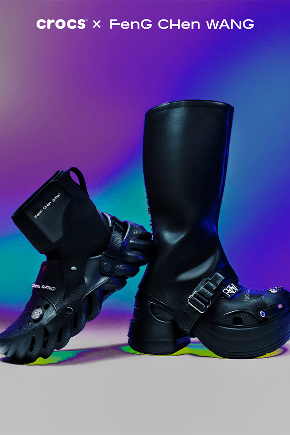 Feng Chen Wang Crocs Collaboration London uk china designer menswear womenswear footwear