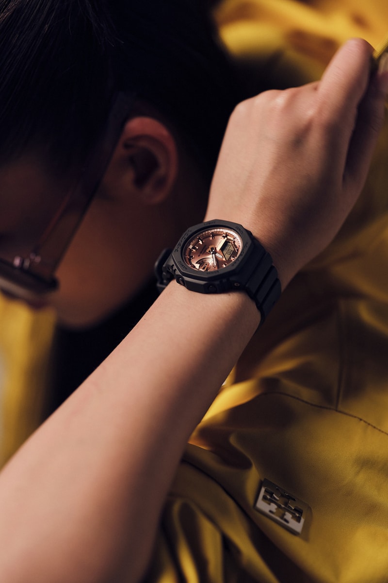 G-SHOCK Rose Gold GMA-S2100MD-7A GMA-S2100MD-4A GMA-S2100MD-1A Lookbook S Series Watches Carbon Core Guard Structure