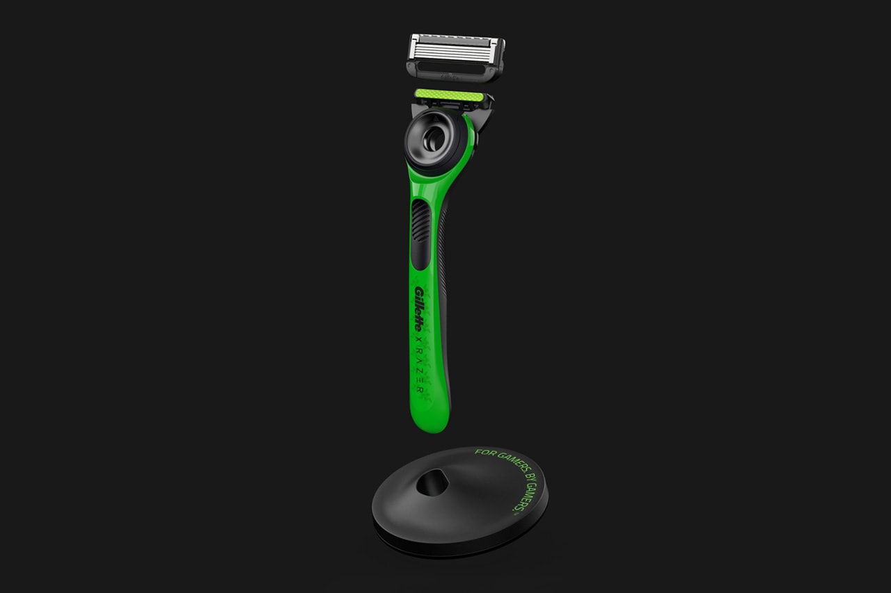 Gillette and Razer Limited Edition Razor Collection green black gaming grooming