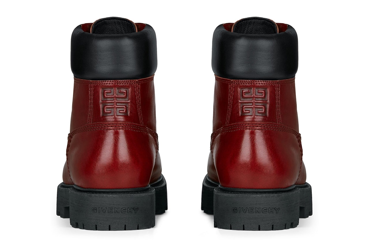 Givenchy Show ankle workboots in nubuck with used effect Tan Black Cherry Red Timberland 6 Inch Boots Matthew M Williams