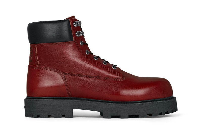 Givenchy Show ankle workboots in nubuck with used effect Tan Black Cherry Red Timberland 6 Inch Boots Matthew M Williams