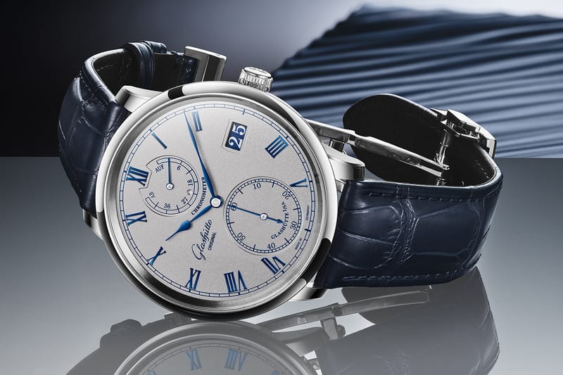 Glashütte Original Refreshes the Senator Chronometer In Silver and Blue