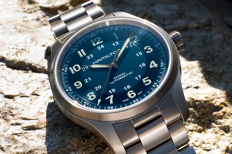 Buy Hamilton Khaki Field Automatic Green Dial Men's Watch H70535061, Green,  Modern at Amazon.in
