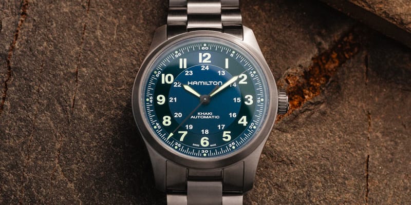 Hamilton Khaki Field Expedition blue dial watch