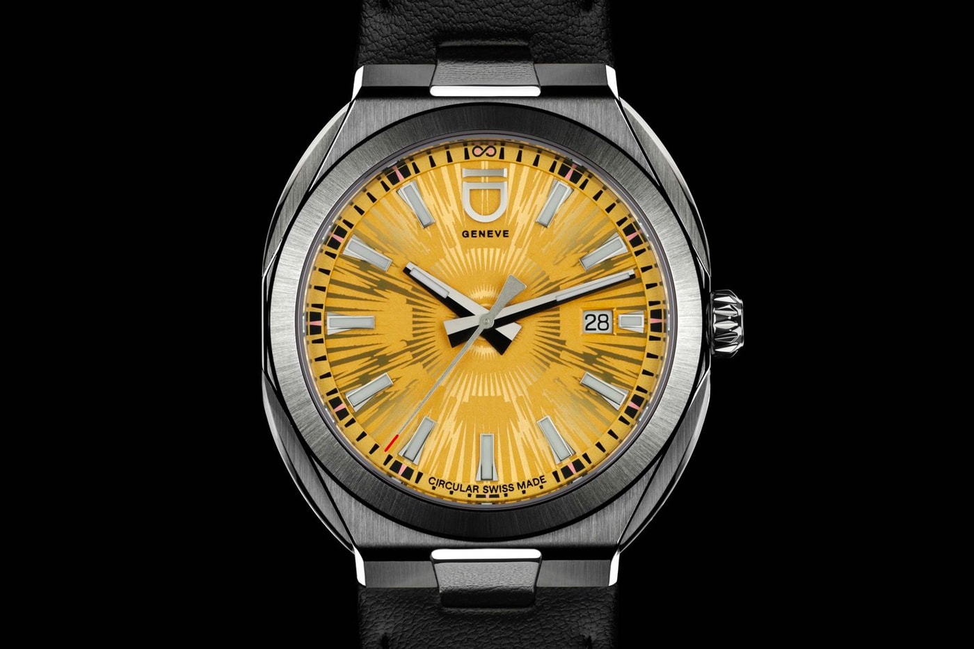 ID Genève Circular S Sun Dial Recycled Stainless Steel Watch Info