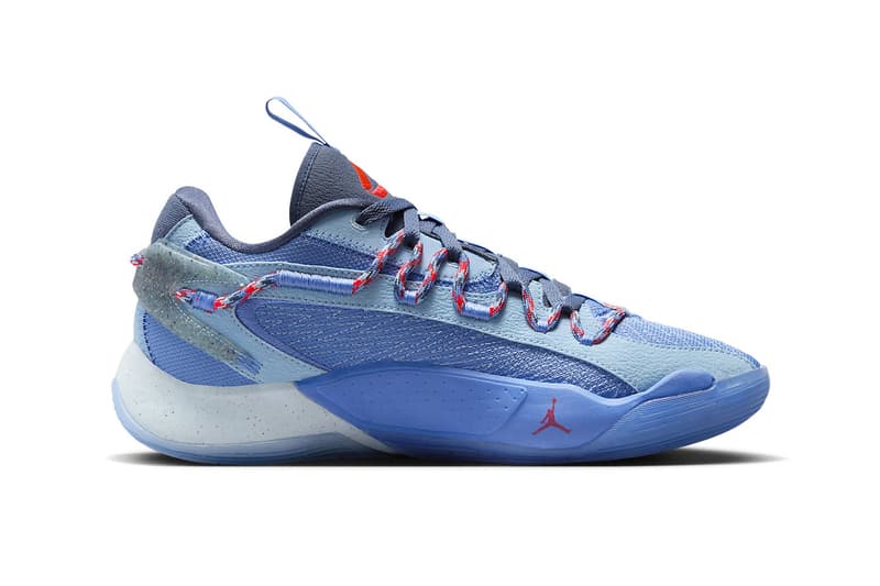 Jordan Luka 2 "Lake Bled" Has an Official Release Date DX9013-400 Polar/Bright Crimson-Psychic Blue-Diffused Blue release info september luka doncic basketball nba dallas mavericks