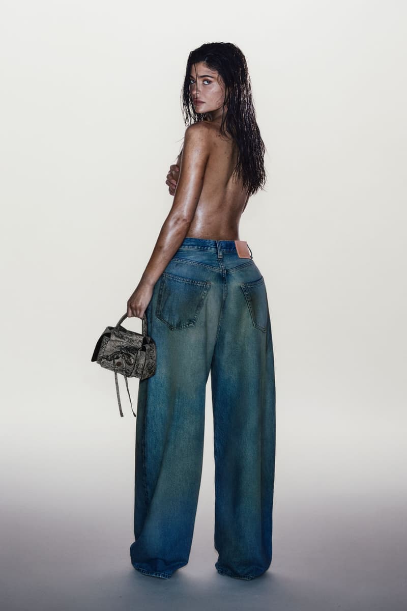 Kylie Jenner Fronts Acne Studios' FW23 Denim Campaign down and dirty twin doppleganger body paint mud muddy topless kendall jenner swedish sweden denim stockholm label luxury fall winter 2023 kim khloe kourtney kardashian clone jonny johansson wet hair sunglasses accessories 2021 2023 