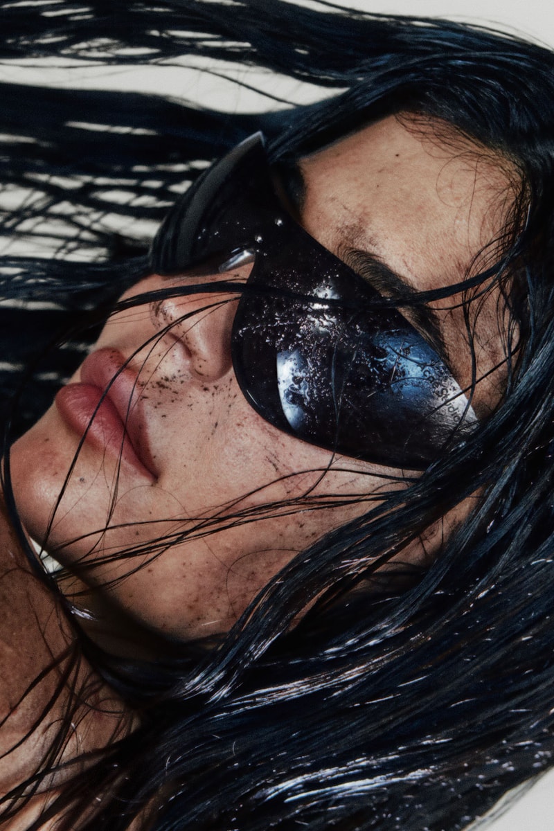 Kylie Jenner Fronts Acne Studios' FW23 Denim Campaign down and dirty twin doppleganger body paint mud muddy topless kendall jenner swedish sweden denim stockholm label luxury fall winter 2023 kim khloe kourtney kardashian clone jonny johansson wet hair sunglasses accessories 2021 2023 