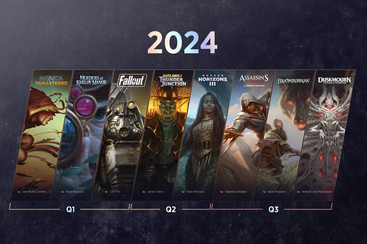 Magic: The Gathering 2024 Set Teaser Collab Info assassin's creed fallout