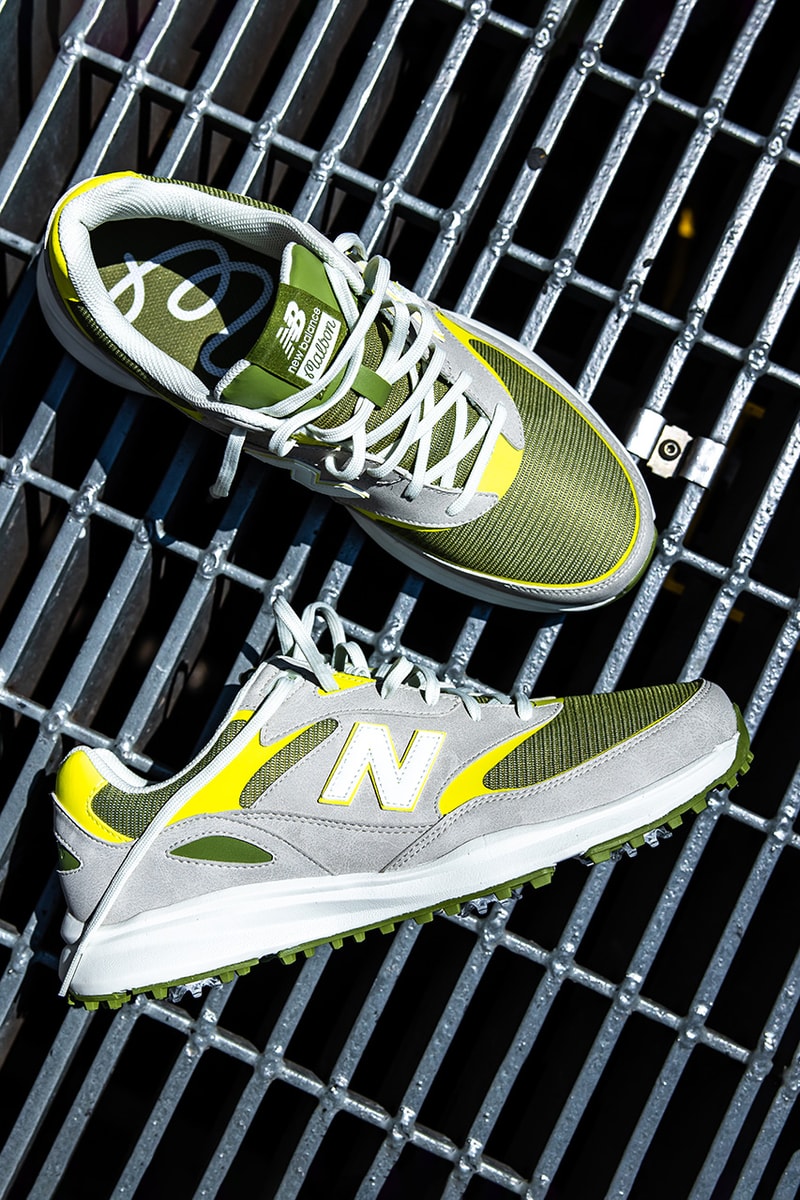 malbon golf new balance collaboration heritage green white blue yellow sage iguana