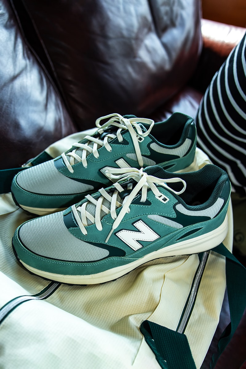 malbon golf new balance collaboration heritage green white blue yellow sage iguana