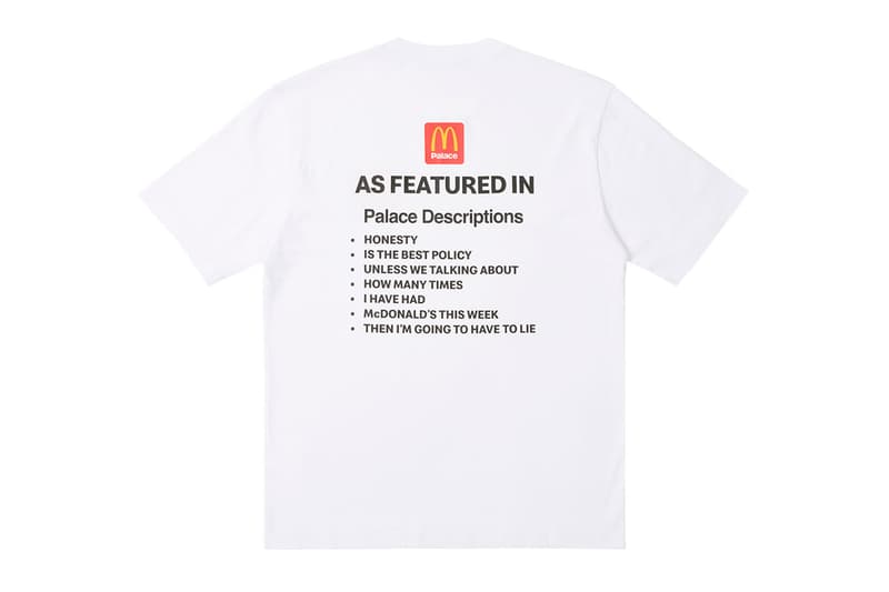 Palace Skateboards UK London Streetwear McDonald's As Featured In Clothing Fast Food Restaurant Fashion Clothing Style 