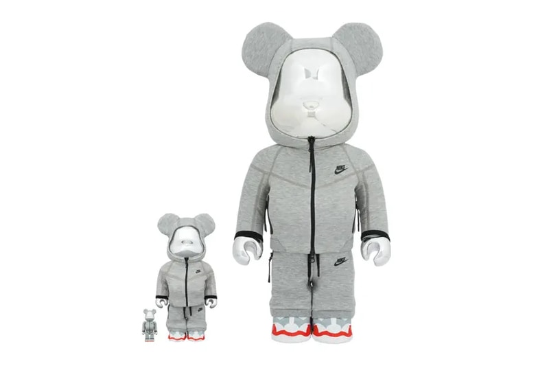 medicom toy bearbrick figure 100 400 1000 tech fleece sweatsuit nike sportswear official release date info photos price store list buying guide