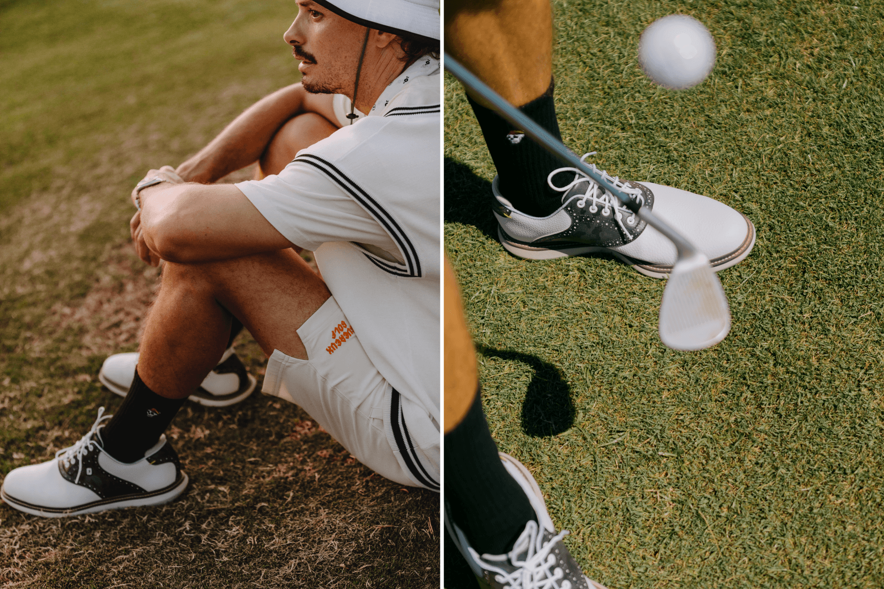 Michelob ULTRA Devereux Will Bert Brunner Golf Apparel Capsule Raven Golf Club Video Interview Polos Cardigans Bucket Hats Shorts