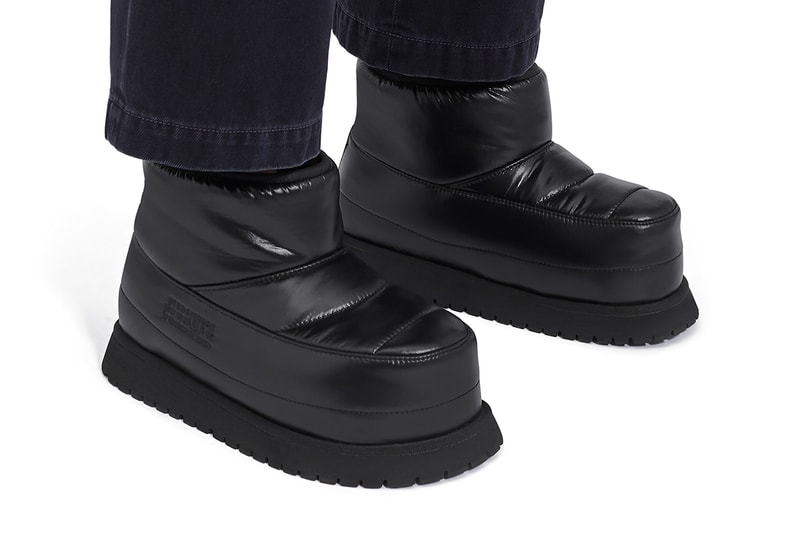 MM6 Maison Margiela Après Ski Boot Slipper Puffy Puffer Nylon Black Techwear Fall Winter 2023 FW23 AW23 Gorpcore Trend 