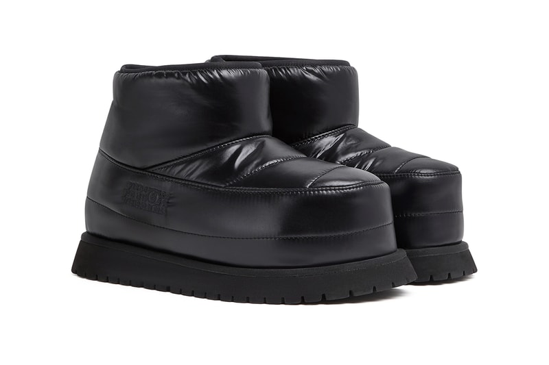 MM6 Maison Margiela Après Ski Boot Slipper Puffy Puffer Nylon Black Techwear Fall Winter 2023 FW23 AW23 Gorpcore Trend 