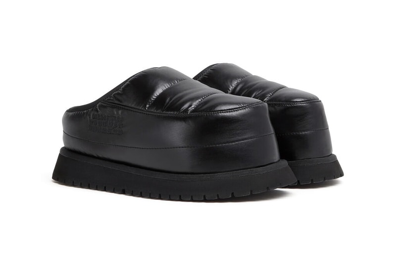 MM6 Maison Margiela Après Ski Boot Slipper Puffy Puffer Nylon Black Techwear Fall Winter 2023 FW23 AW23 Gorpcore Trend 