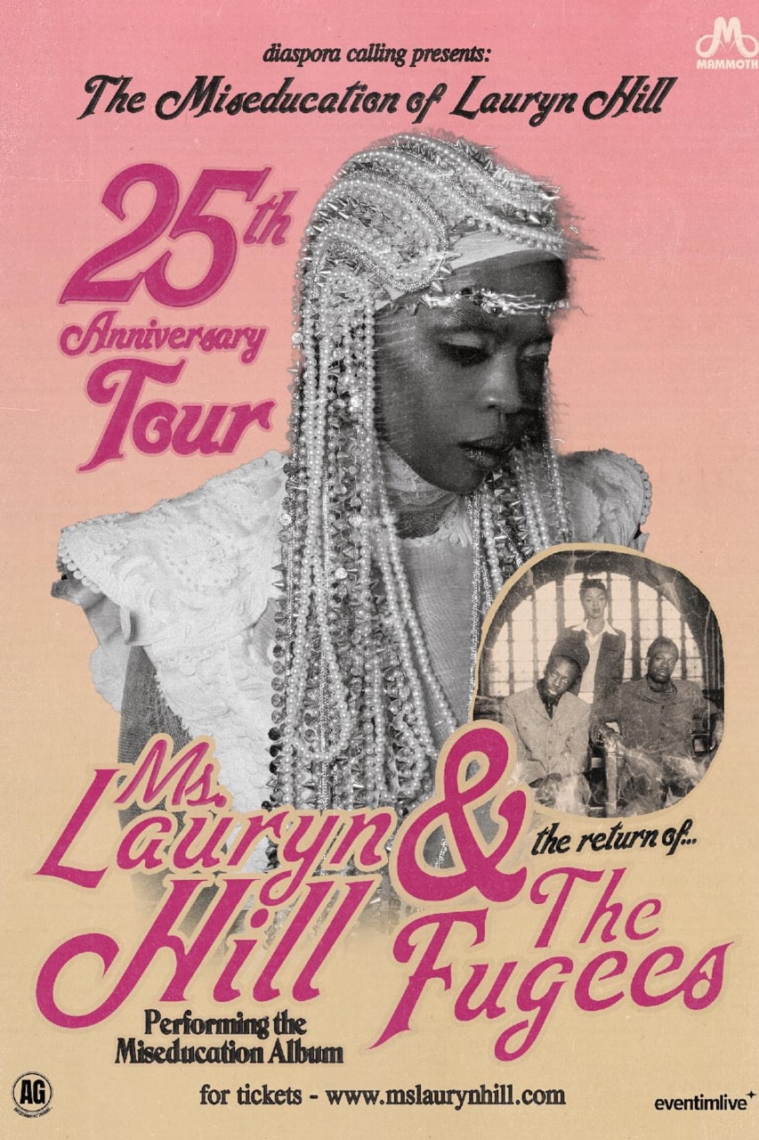 Ms. Lauryn Hill Announces 'The Miseducation of Lauryn Hill 25th Anniversary Tour' the fugees coffee reunion grammy icon legendary toronto australia united states dates tour info tickets sales presale sold