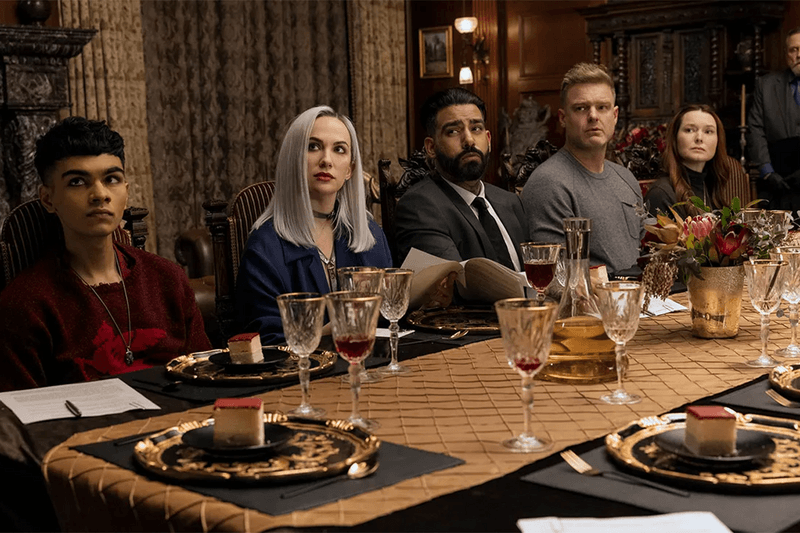 Netflix Fall of the House of Usher First Look images horror miniseries Edgar Allan Poe Mike Flanagan Sauriyan Sapkota Rahul Kohli Samantha Sloyan Mark Hamill