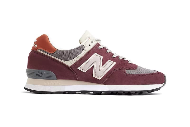 New Balance Made in UK Sneakers Fashion Footwear 576 Silhouette Shoes Trainers Streetwear England Scotland Wales Burgundy Orange