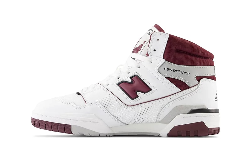 New Balance 650 Surfaces in "Burgundy" BB650RCH White/Burgundy/Raincloud nb high tops basketball shoes