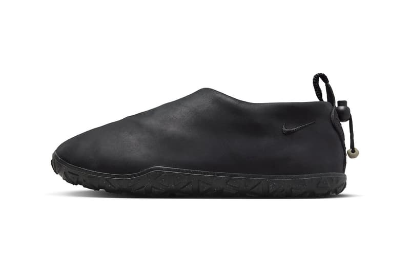 Nike ACG Air Moc Receives a "Black Leather" Treatment FV4569-001 Black/Black-Black-Black-Summit White