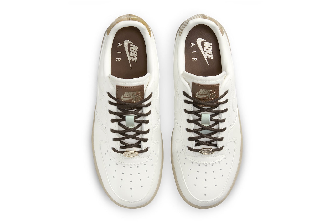 Brogue Detailing Hits the Nike Air Force 1 Low FV3700-112 white crisp shoe sneaker swoosh low top 