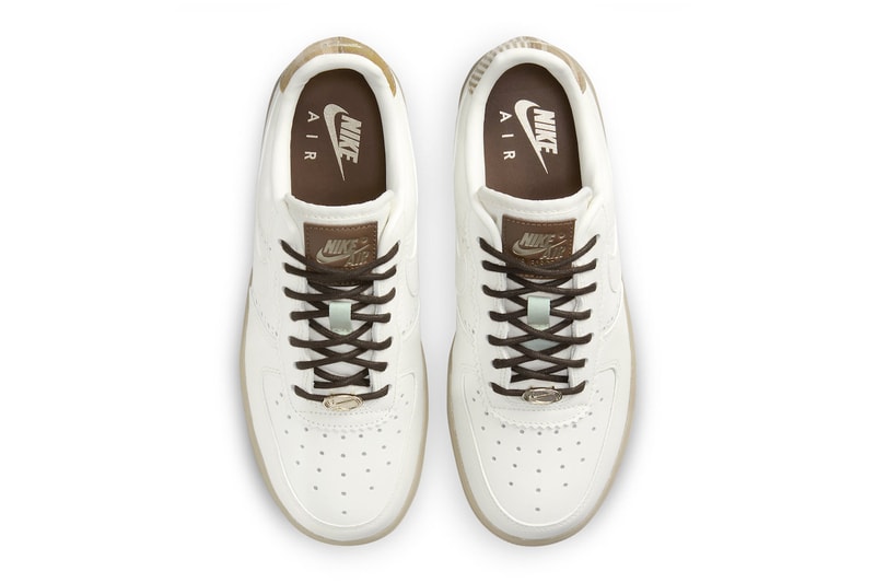 Brogue Detailing Hits the Nike Air Force 1 Low FV3700-112 white crisp shoe sneaker swoosh low top