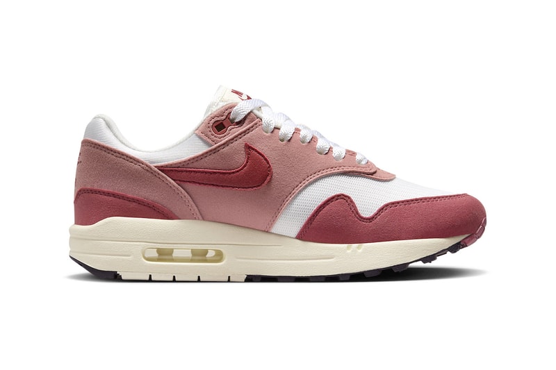 Official Look at Nike Air Max 1 "Red Stardust" Sail/Cedar-Red Stardust-Coconut Milk swoosh DZ2628-103 fall november release