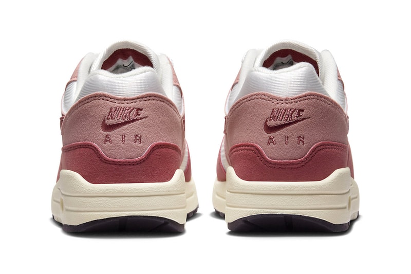 Official Look at Nike Air Max 1 "Red Stardust" Sail/Cedar-Red Stardust-Coconut Milk swoosh DZ2628-103 fall november release