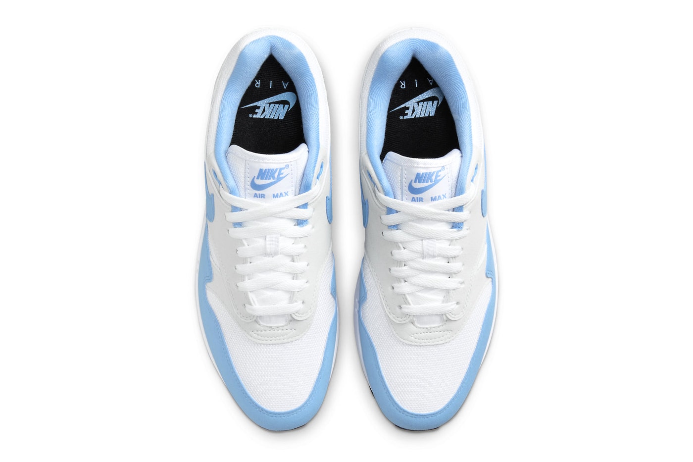 Official Look at the Nike Air Max 1 "University Blue" FD9082-103 White/University Blue-Photon Dust-Black release info november