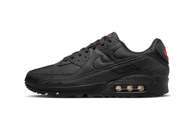 Nike Air Max 90 "Black Reflective" Has Arrived DZ4504-003 release info swoosh stealthy all black sneaker