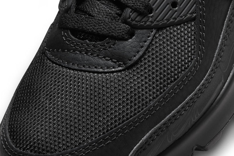 Nike Air Max 90 "Black Reflective" Has Arrived DZ4504-003 release info swoosh stealthy all black sneaker