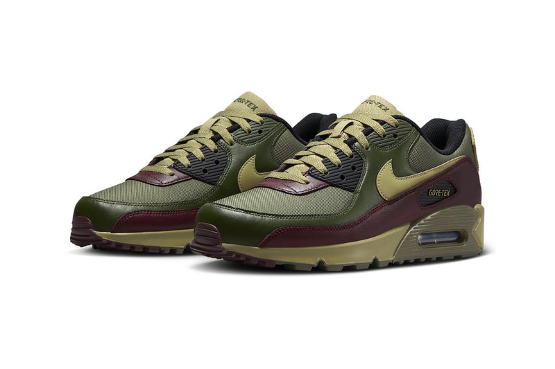 Nike Air Max 90 Gore-Tex Arrives in "Medium Olive" FD5810-200 Medium Olive/Neutral Olive-Cargo Khaki swoosh shoes technical multi purpose weather shoes