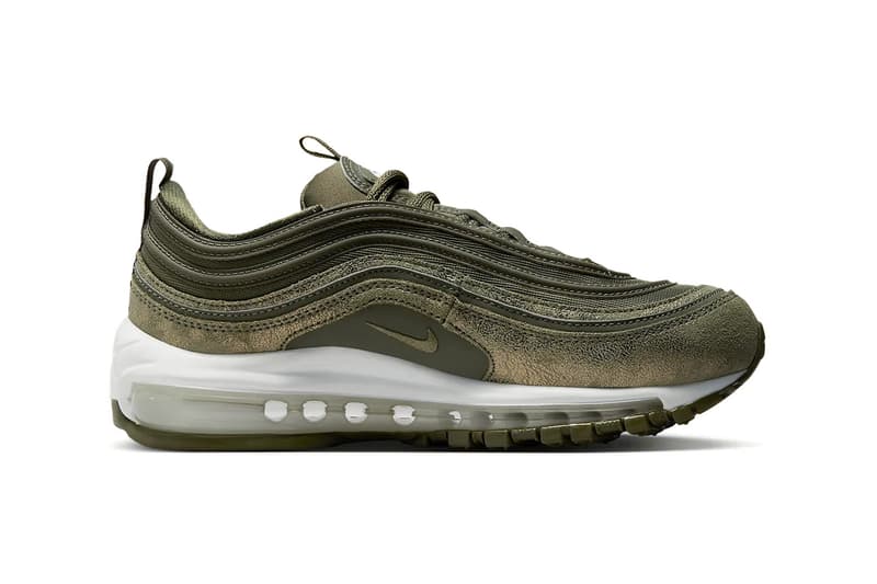 Nike Air Max 97 Gets Dressed in "Olive" Hues fb1289-201 womens fall ready tpu dark army green shades