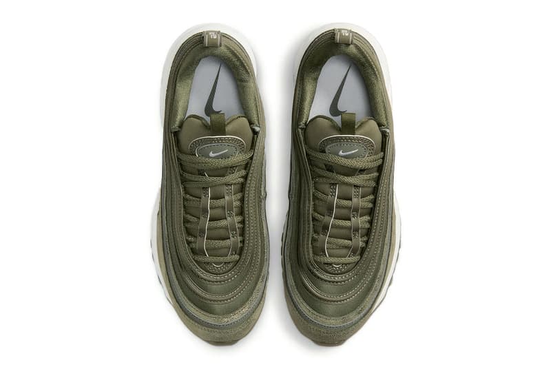 Nike Air Max 97 Gets Dressed in "Olive" Hues fb1289-201 womens fall ready tpu dark army green shades