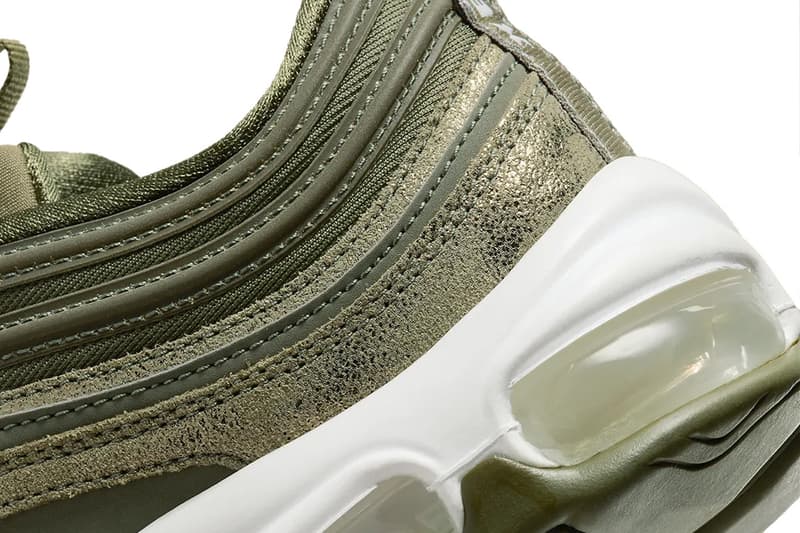 Nike Air Max 97 Gets Dressed in "Olive" Hues fb1289-201 womens fall ready tpu dark army green shades