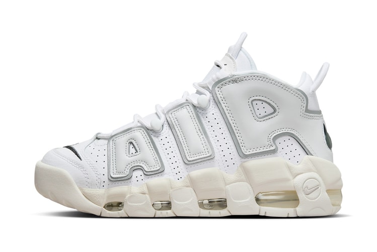 A White Upper Enlivens the Nike Air More Uptempo