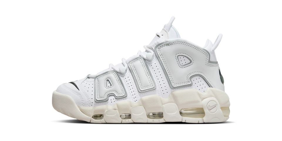 A White Upper Enlivens the Nike Air More Uptempo
