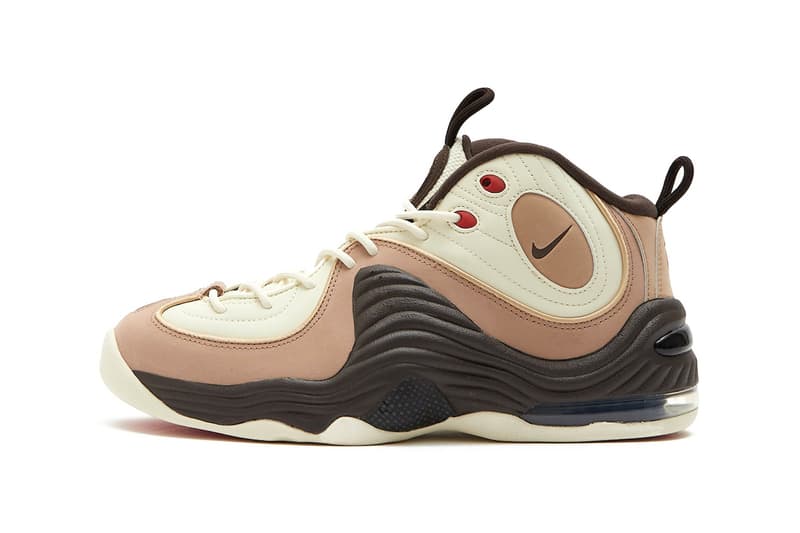 First Look at the Nike Air Penny 2 "Baroque Brown" FB8885-100 Coconut Milk/Baroque Brown-Hemp-Sesame-Mystic Red release info