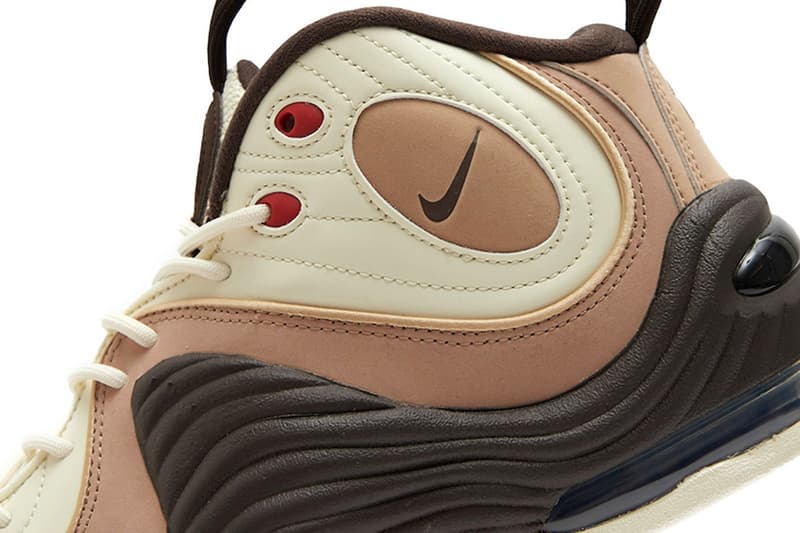 First Look at the Nike Air Penny 2 "Baroque Brown" FB8885-100 Coconut Milk/Baroque Brown-Hemp-Sesame-Mystic Red release info